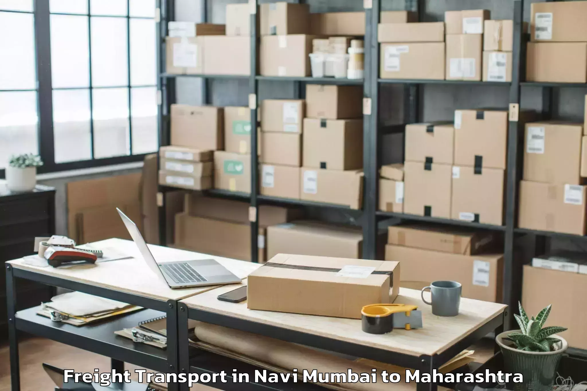 Top Navi Mumbai to Naigaon Khairgaon Freight Transport Available